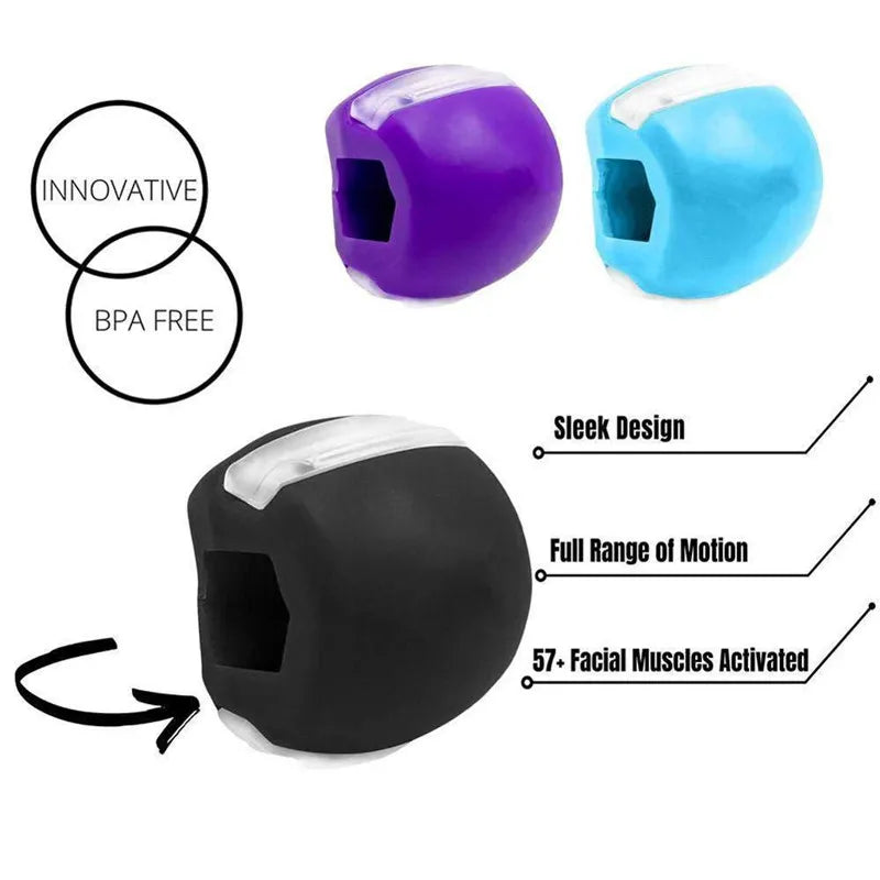 Silica Gel Face Fitness Ball Jaw Exerciser Facial Toner