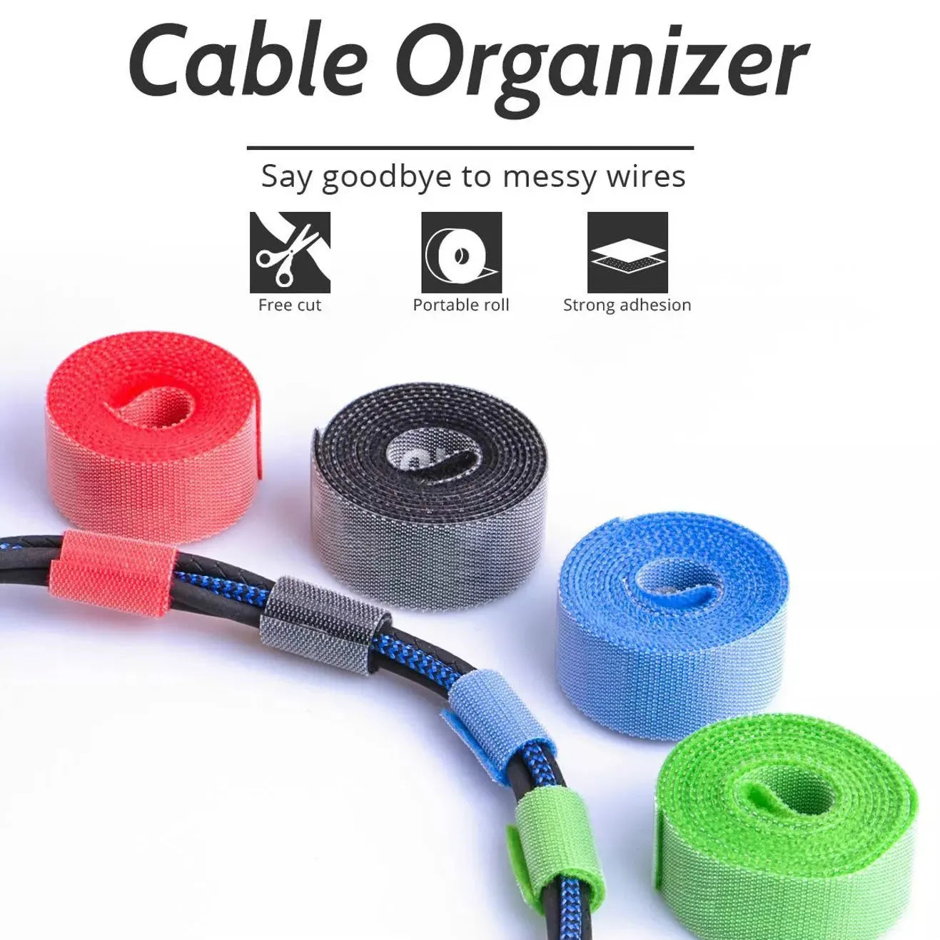 LLD Cable Organizer for iPhone, Micro USB, and Type C Cables