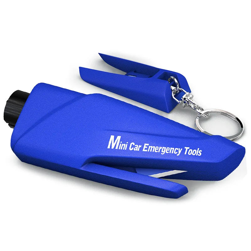 Multi-Function Car Safety Hammer - Portable Window Breaker and Keychain