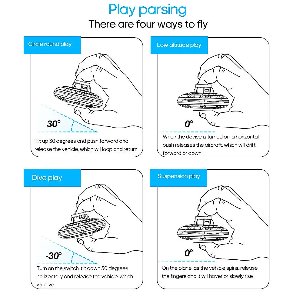 FLYNOVA Flying Spinner Boomerang Mini UFO Drone