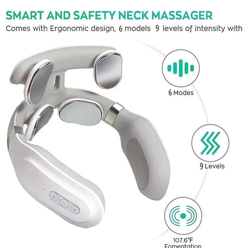 4-Head Neck Massage & Heat Therapy Device