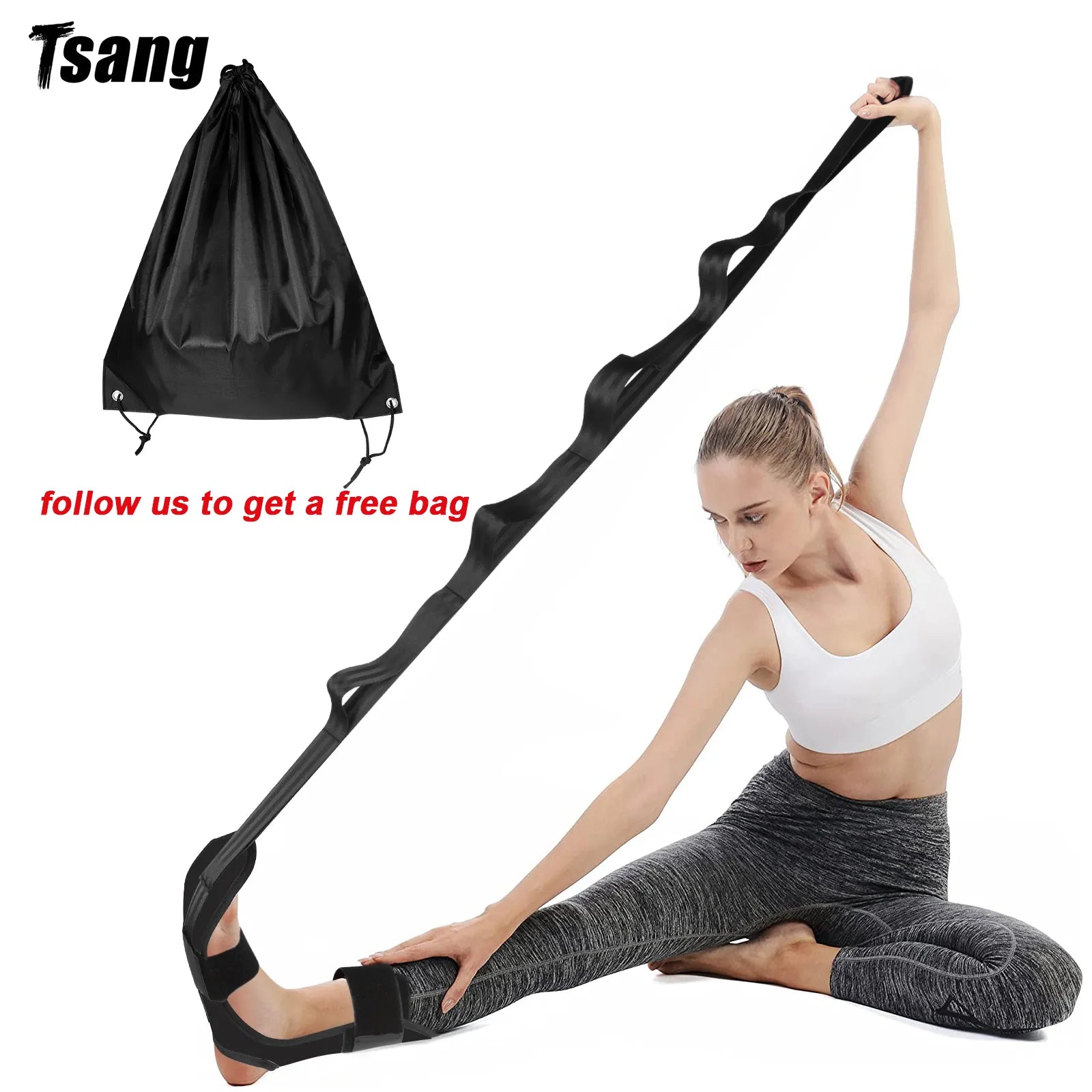 Flexible Yoga Strap Belt for Leg and Foot Stretching