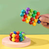 3D Decompression Puzzle Ball - Colorful Bead Rubik's Cube for Stress Relief