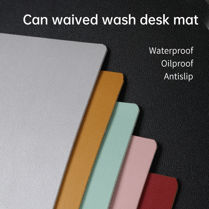 Large Waterproof PU Leather Mouse Pad for Home Office