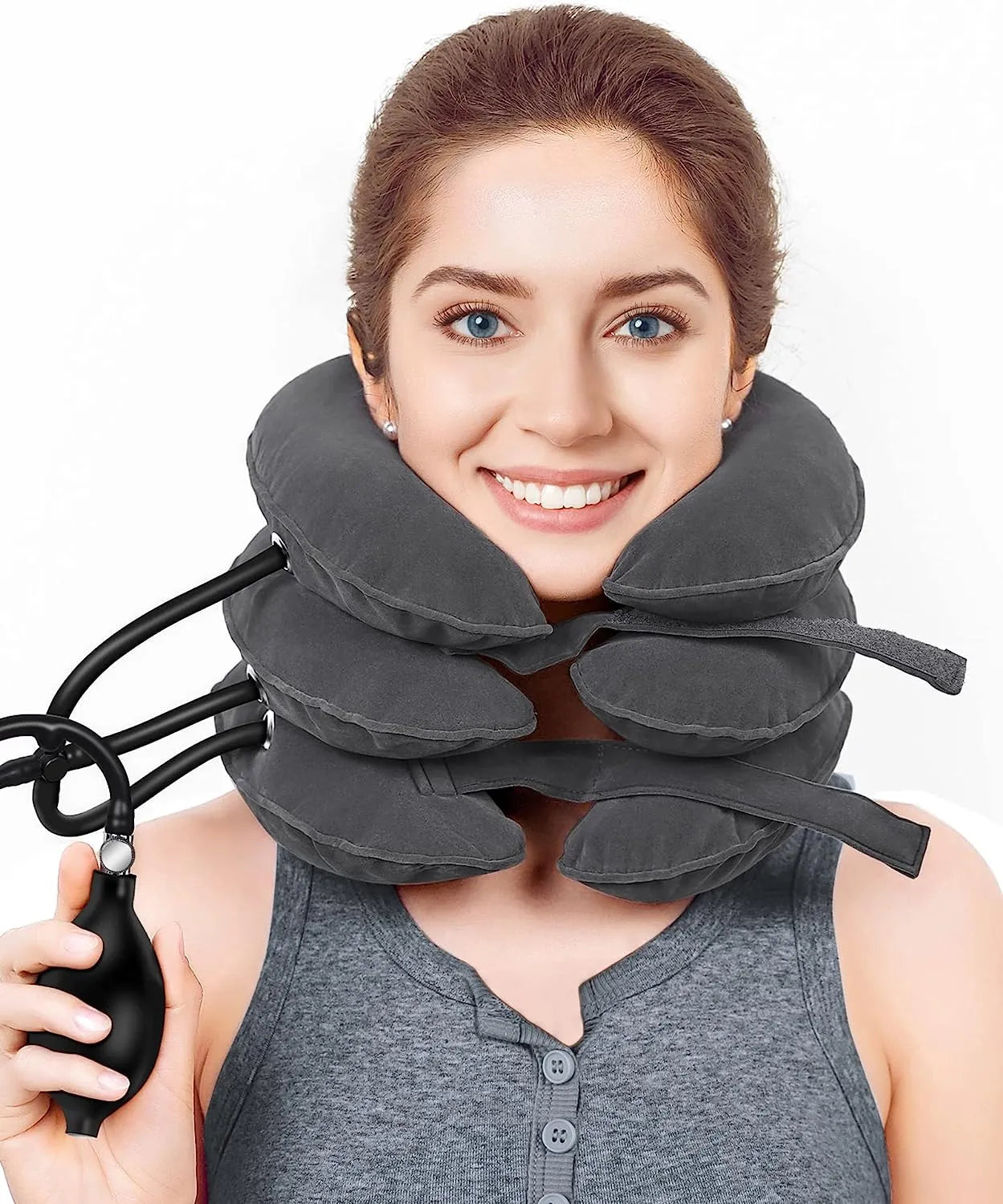 Inflatable Cervical Traction Collar for Neck & Shoulder Pain Relief