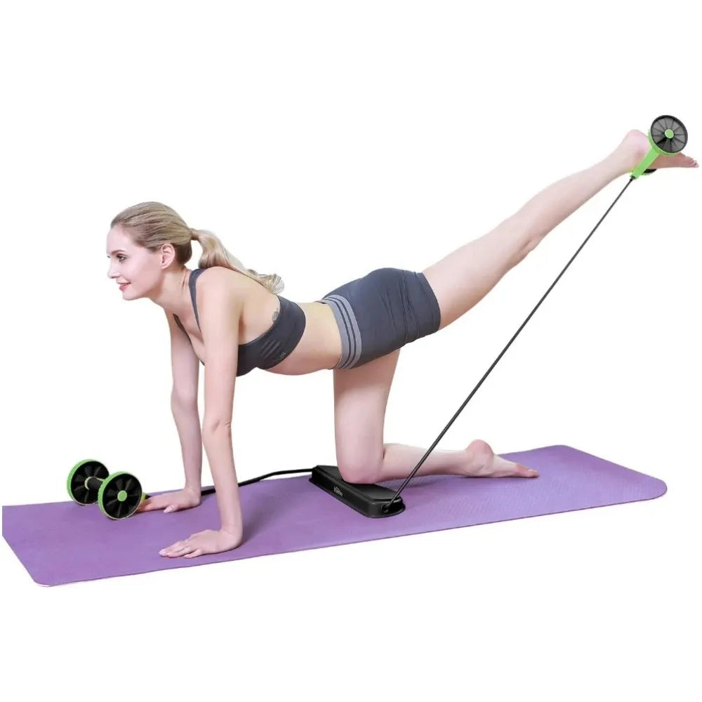 Multifunctional Abdominal Wheel Exercise Set with Resistance Band and Knee Mat