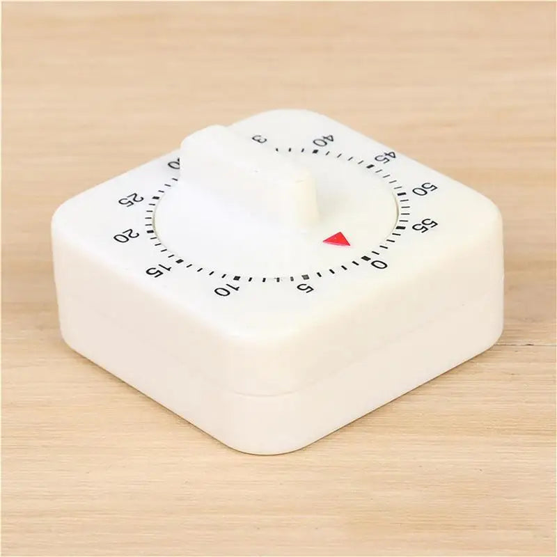 White Novelty 60-Minutes Mechanical Kitchen Timer