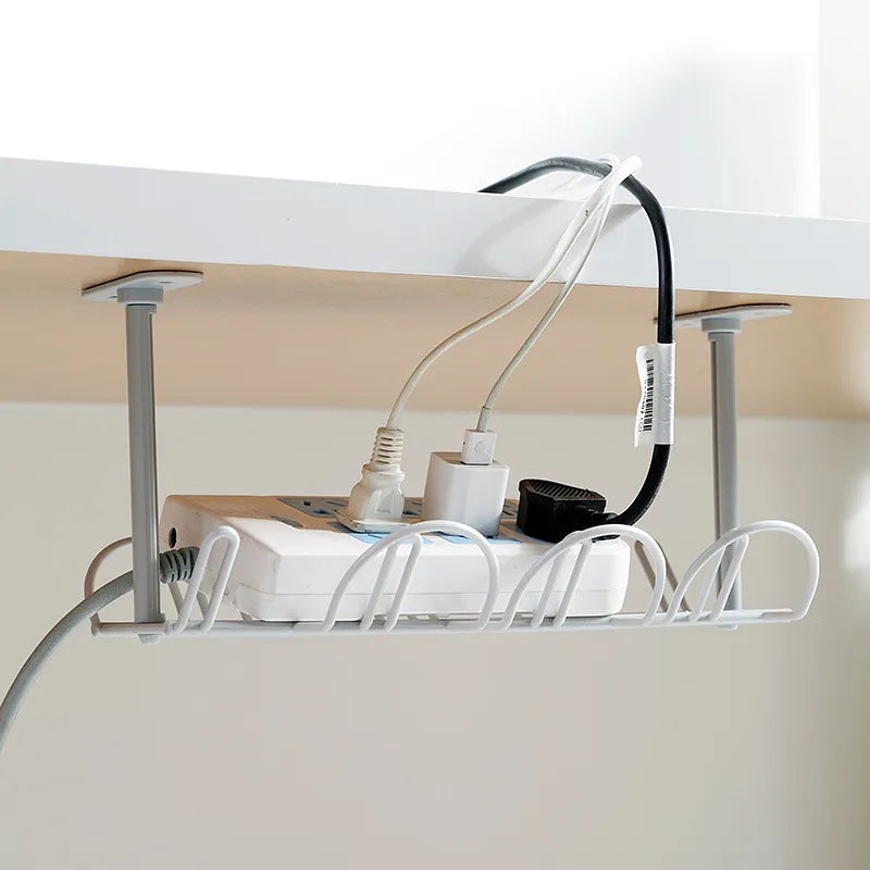 Plastic Desk Cable Organizer and Storage Rack