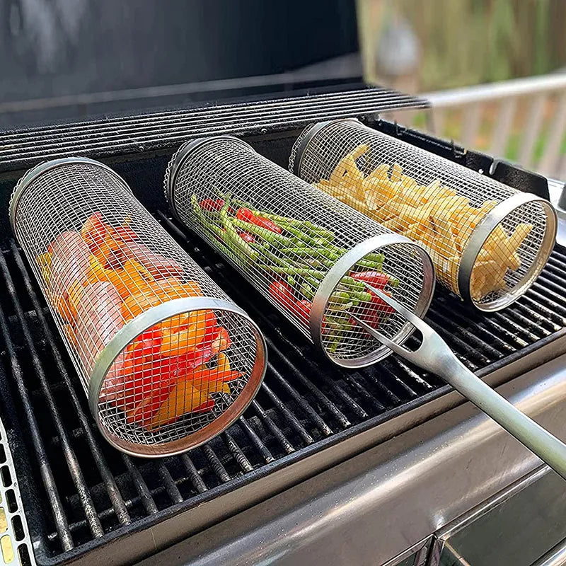 Portable Stainless Steel BBQ Grilling Basket