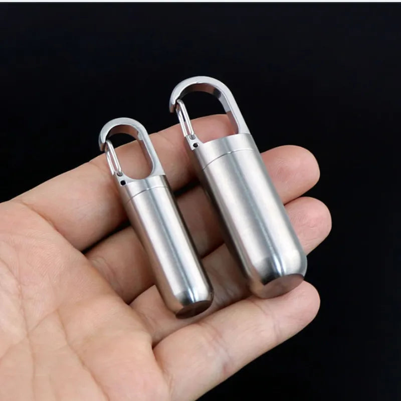 Portable Stainless Steel Waterproof Pill Box for Travel