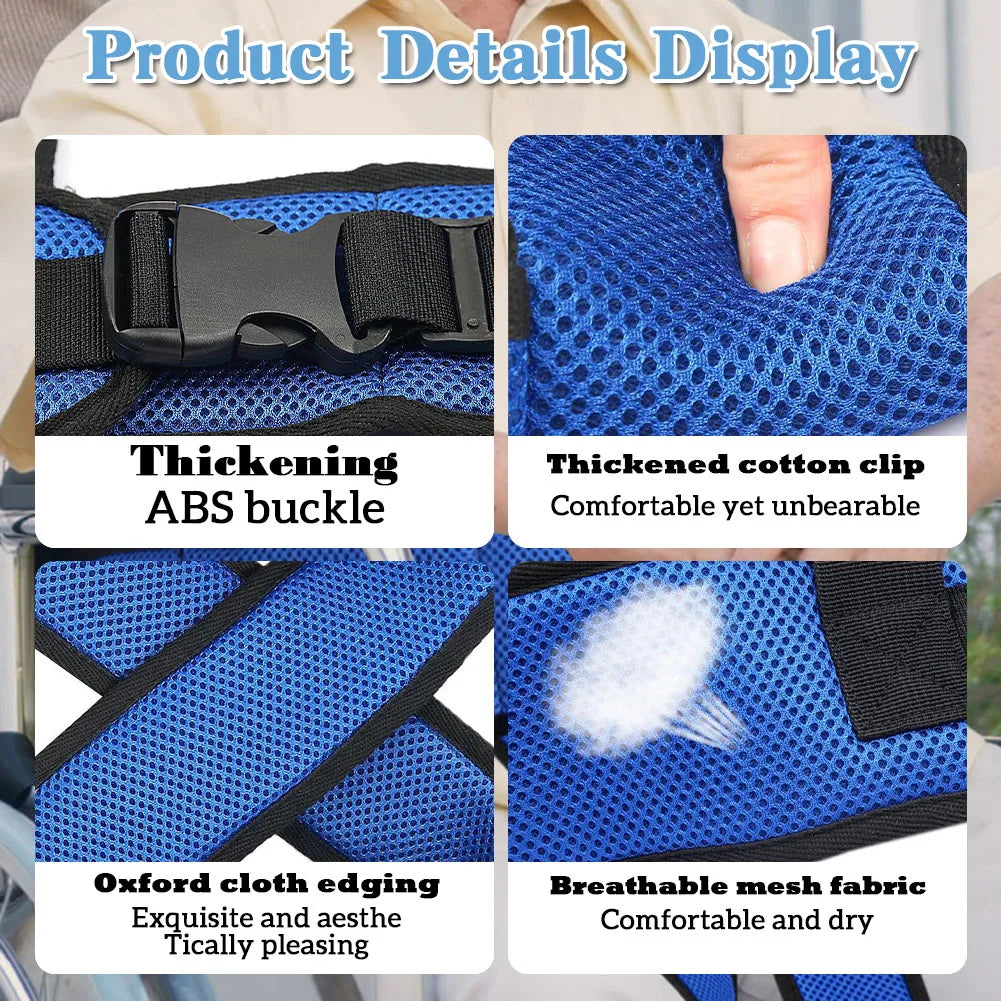 Wheelchair Fall Prevention Safety Seat Belt with Shoulder Fixing Straps for Elderly Patients