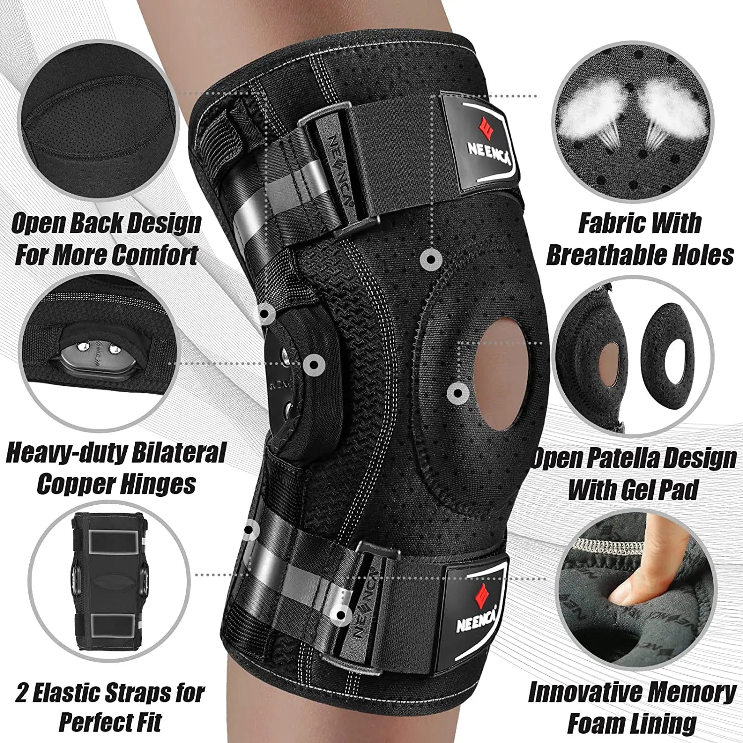 Hinged Knee Brace for Pain Relief and Injury Recovery