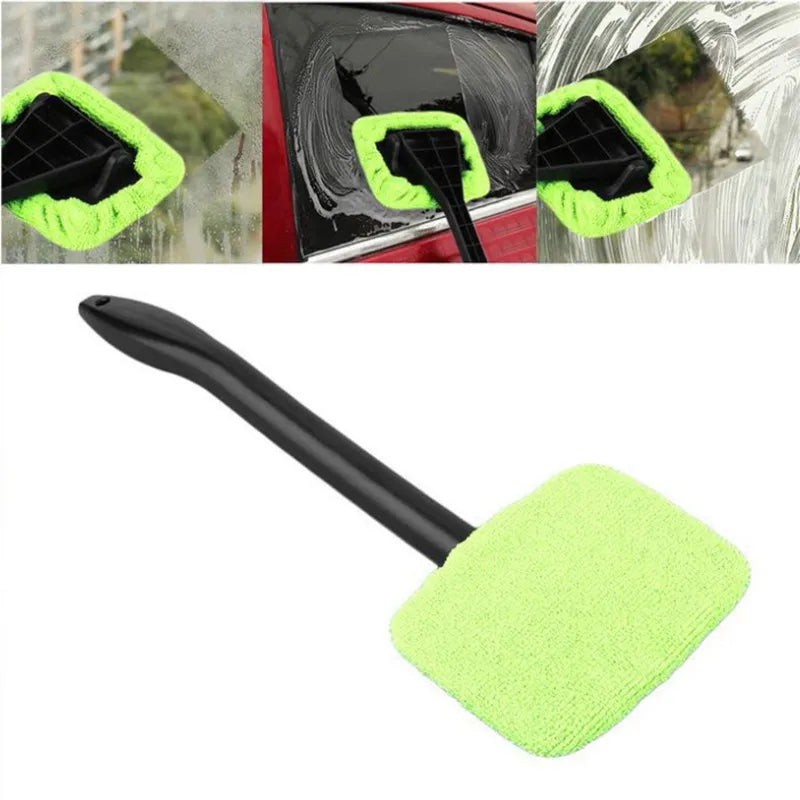 Car Window Cleaner Kit with Long Handle for Interior Glass