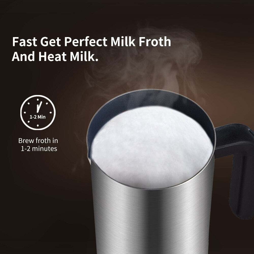 ELEKCHEF 4-in-1 Coffee Milk Frother and Warmer - Perfect for Latte, Cappuccino, and More