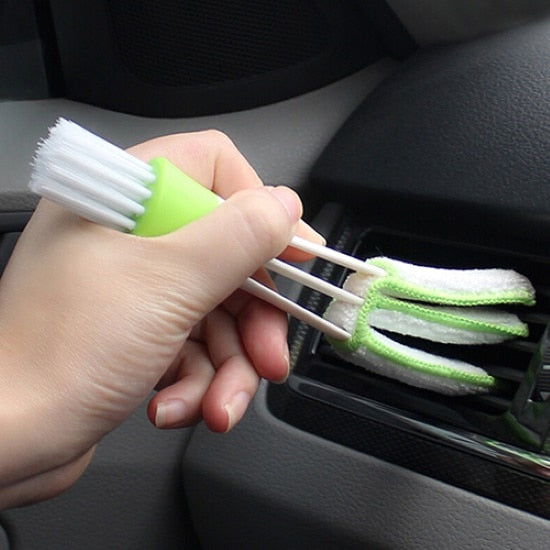 Car Air Conditioner Vent Brush & Microfibre Car Grill Cleaner