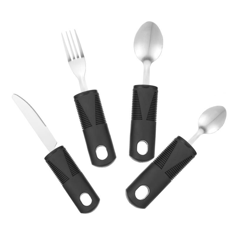 Adaptive Fork, Spoon, & Steak Knife Set - Dining With Dignity