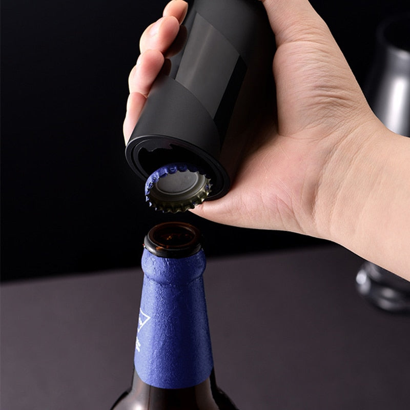 Automatic Electric Can Opener Beer Bottle Opener Handheld Safe