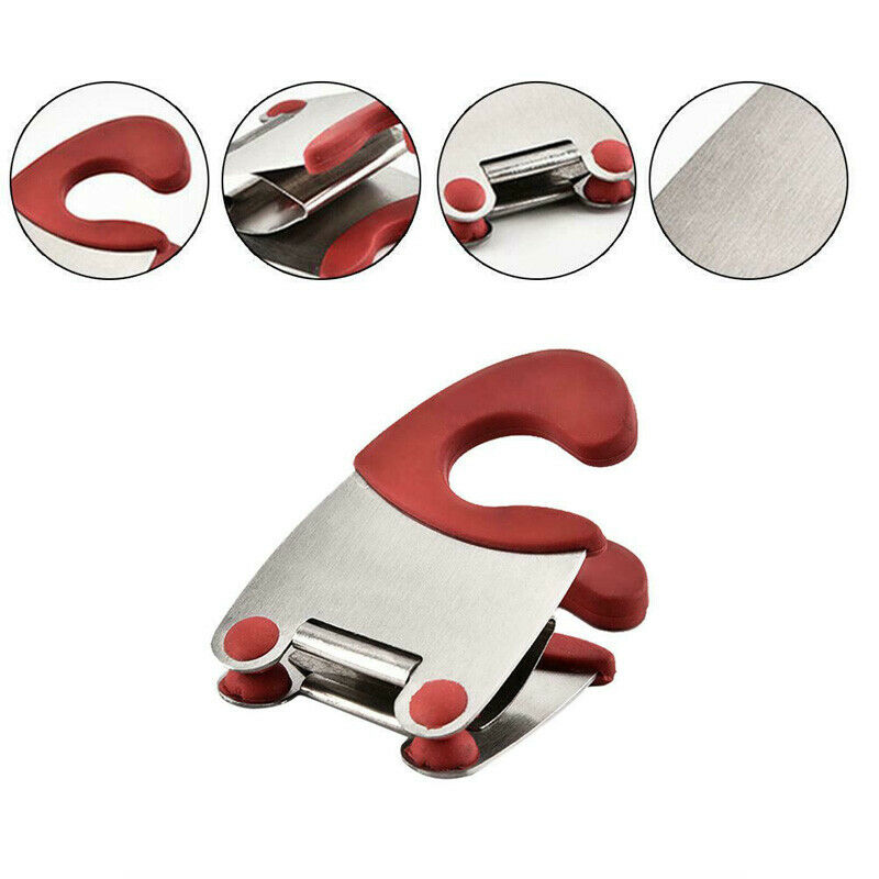 Portable Stainless Steel Pot Side Clips - Anti-Scalding Spatula and Spoon Holder