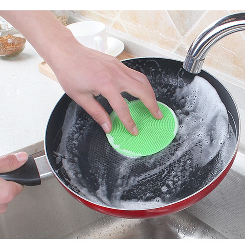 Silicone Dish Washing Scrubber or Place Mat (x3)