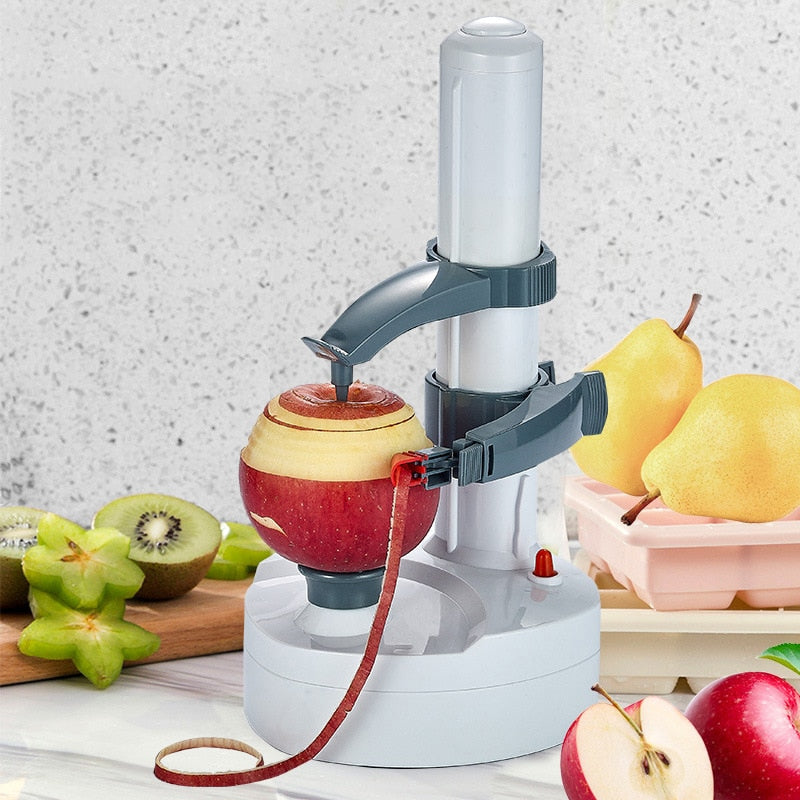 Electric Fruit & Vegetable Peeler - Automatic Battery Operated Machine - Easy-to-use Kitchen Tool Utensil