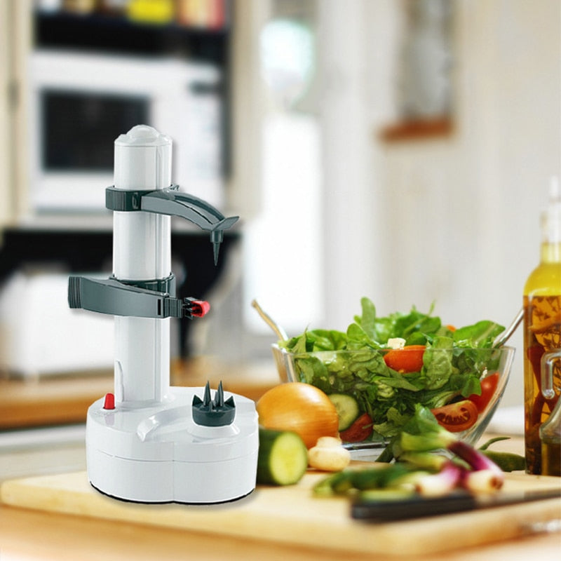 Electric Fruit & Vegetable Peeler - Automatic Battery Operated Machine - Easy-to-use Kitchen Tool Utensil