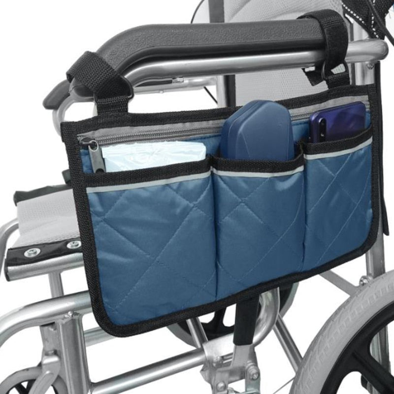 Wheelchair Armrest Side Storage Bag