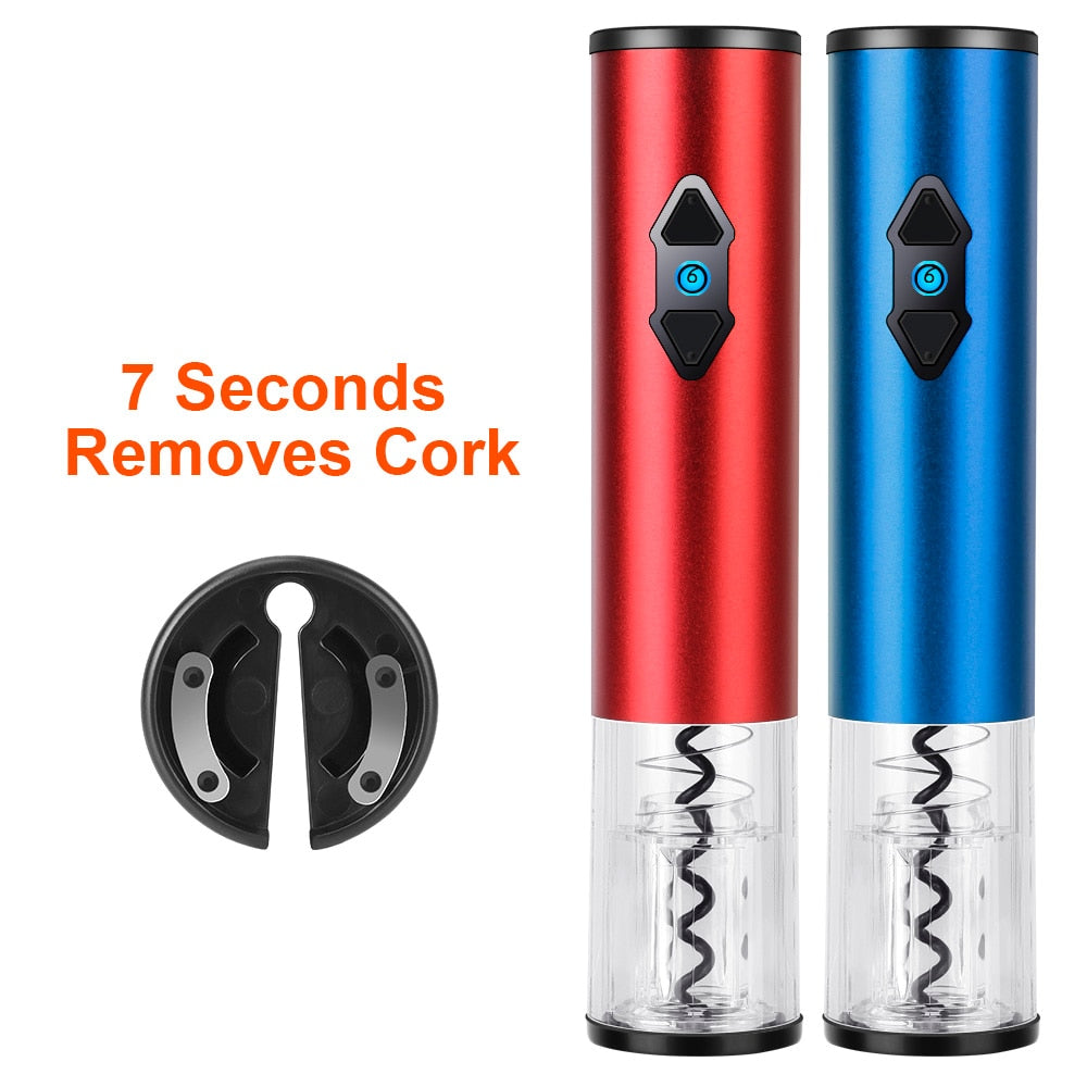 2-in-1 Electric Wine Opener - Wine Corkscrew with Foil Cutter