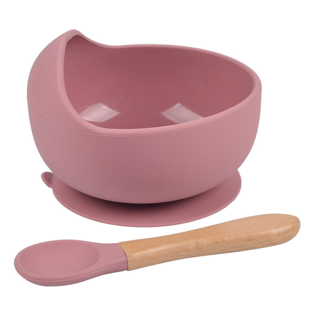 Silicone Suction Bowl for Babies - FREE Silicone Spoon