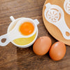 Egg Separator Gadget with Yolk and White Separator Holder - Kitchen Convenience Tool