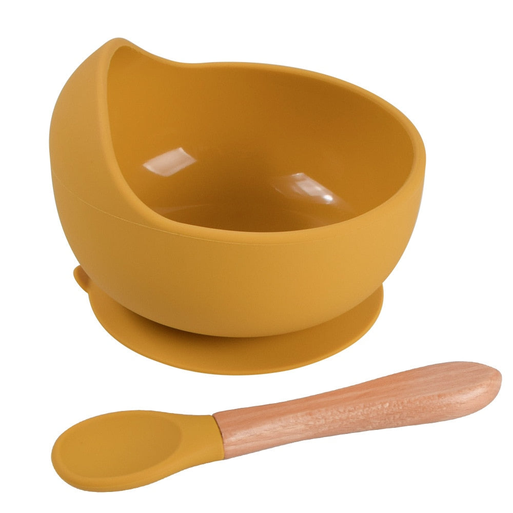 Silicone Suction Bowl for Babies - FREE Silicone Spoon