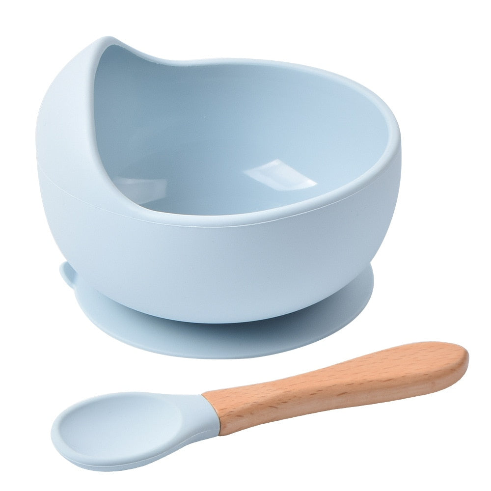 Silicone Suction Bowl for Babies - FREE Silicone Spoon