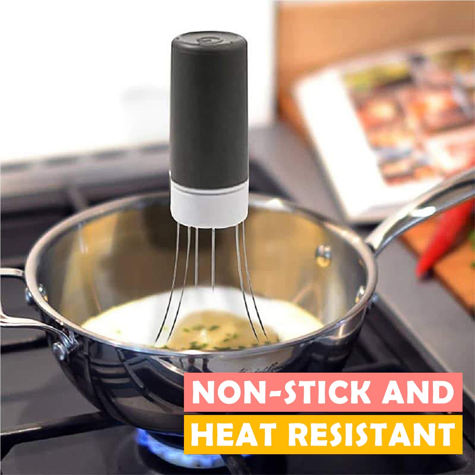 Automatic Pan Stirrer and Egg Beater - Self-Stirring Kitchen Tool