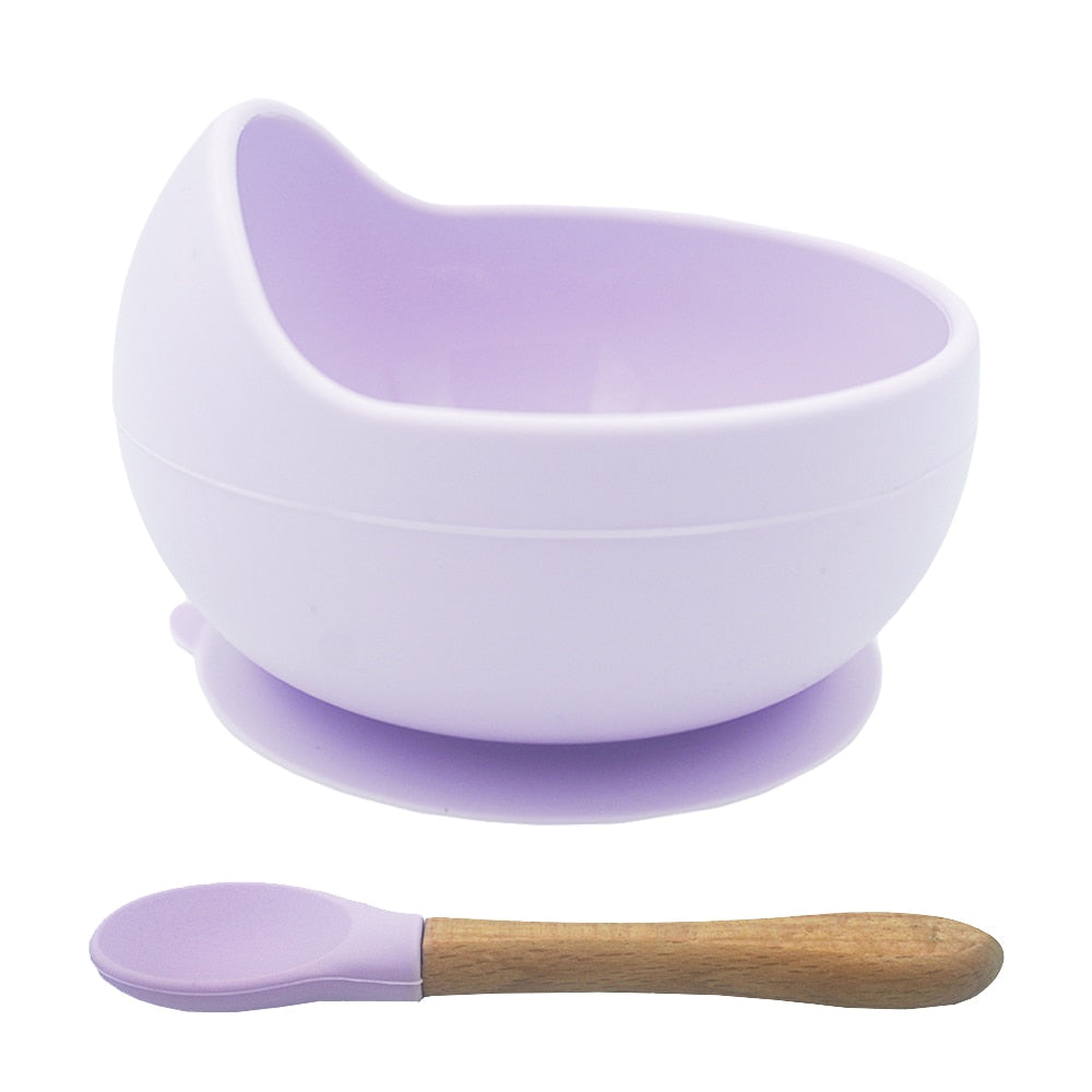 Silicone Suction Bowl for Babies - FREE Silicone Spoon