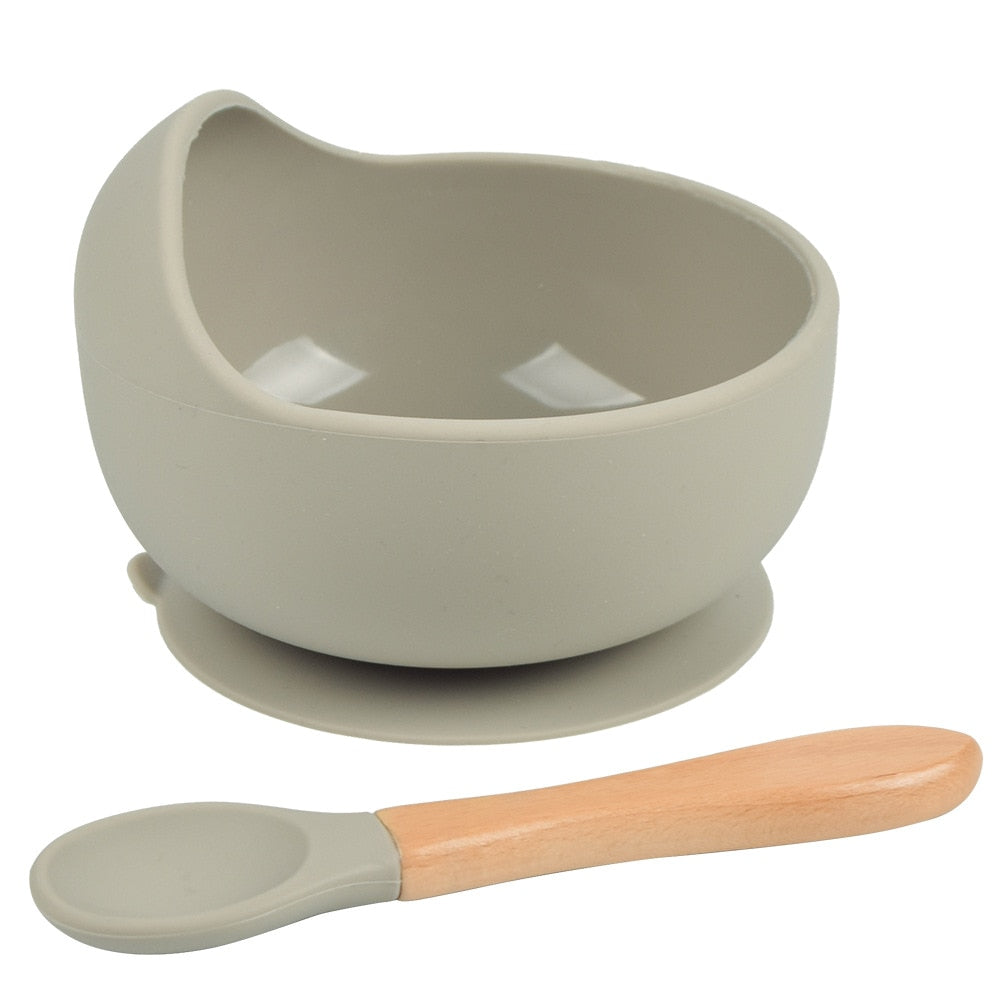 Silicone Suction Bowl for Babies - FREE Silicone Spoon