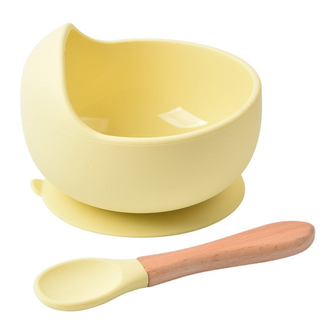 Silicone Suction Bowl for Babies - FREE Silicone Spoon