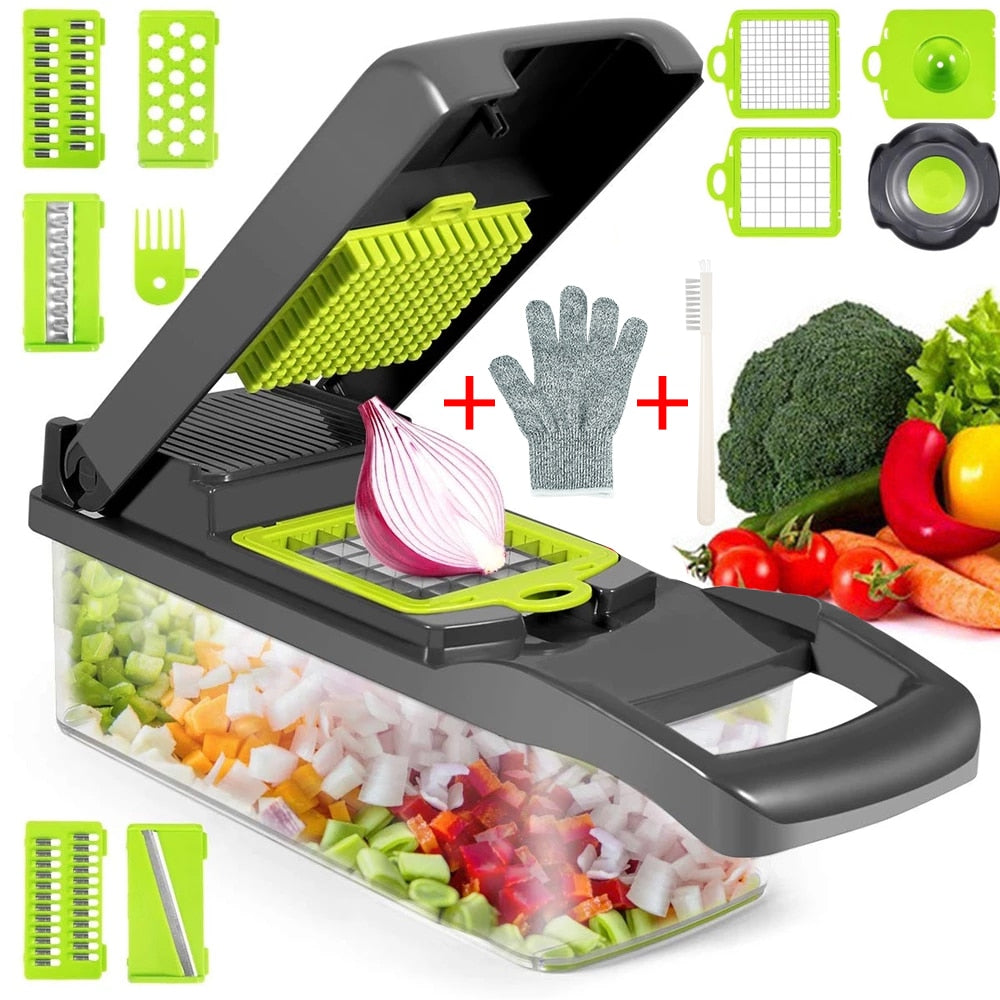Mandoline Food Fruit Vegetable Slicer Cutter Chopper Adjustable Stainless  Steel