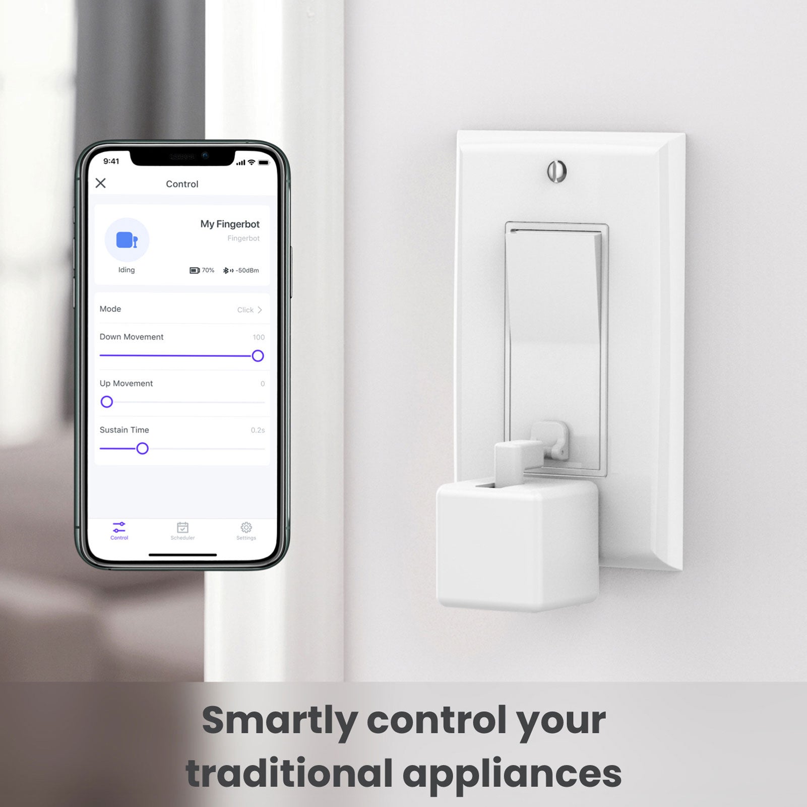 Smart Bluetooth Fingerbot Switch - Wireless App and Timer Control