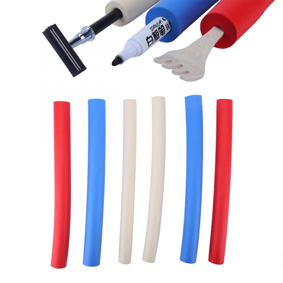 Non-Slip Foam Grip Handles - Sleeve Cover Attachment for Utensils, Pens Foam - Grip Tubing (Set of 6)