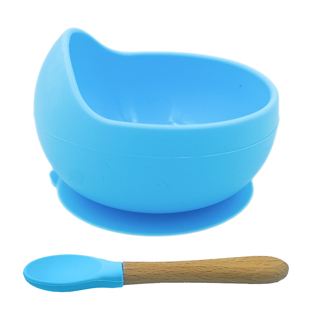 Silicone Suction Bowl for Babies - FREE Silicone Spoon