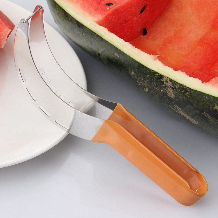 Stainless Steel Watermelon Slicer with Non-Slip Plastic Handle