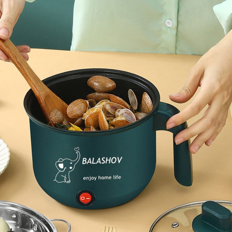 Mini Electric Cooker Pot - Non-Stick, Single/Double Layer, Multifunction