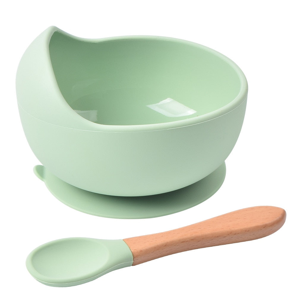 Silicone Suction Bowl for Babies - FREE Silicone Spoon