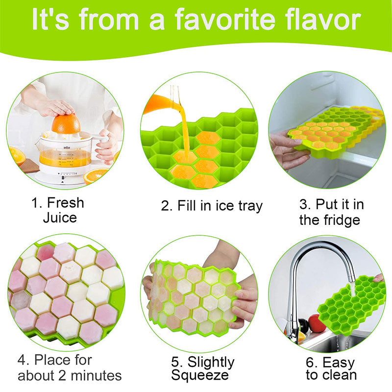 Creative Honeycomb Ice Cube Maker - Reusable Trays Silicone Ice cubes