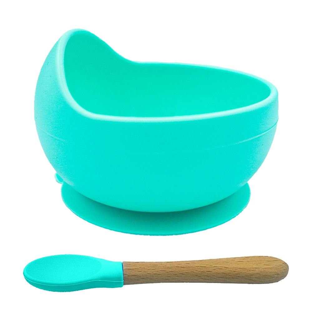 Silicone Suction Bowl for Babies - FREE Silicone Spoon