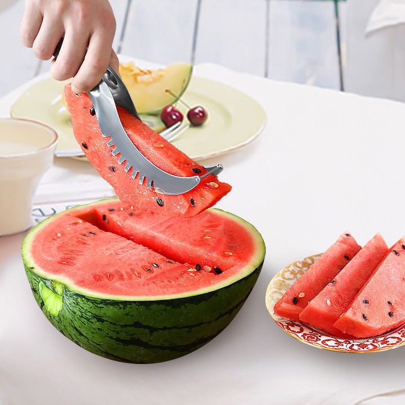 Stainless Steel Watermelon Slicer with Non-Slip Plastic Handle