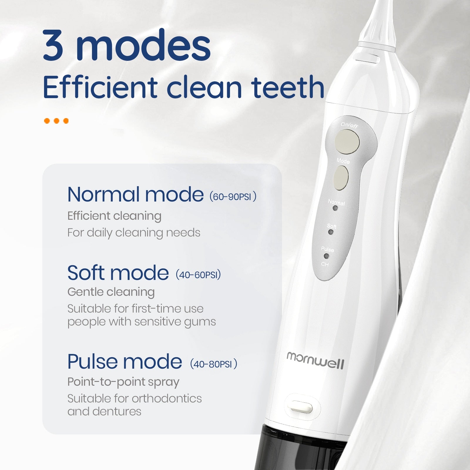 USB Rechargeable Dental Water Flosser - Portable Oral Irrigator