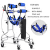 8-Wheel Walker Assist for Rehabilitation and Mobility - Elderly and Stroke Hemiplegia Aid