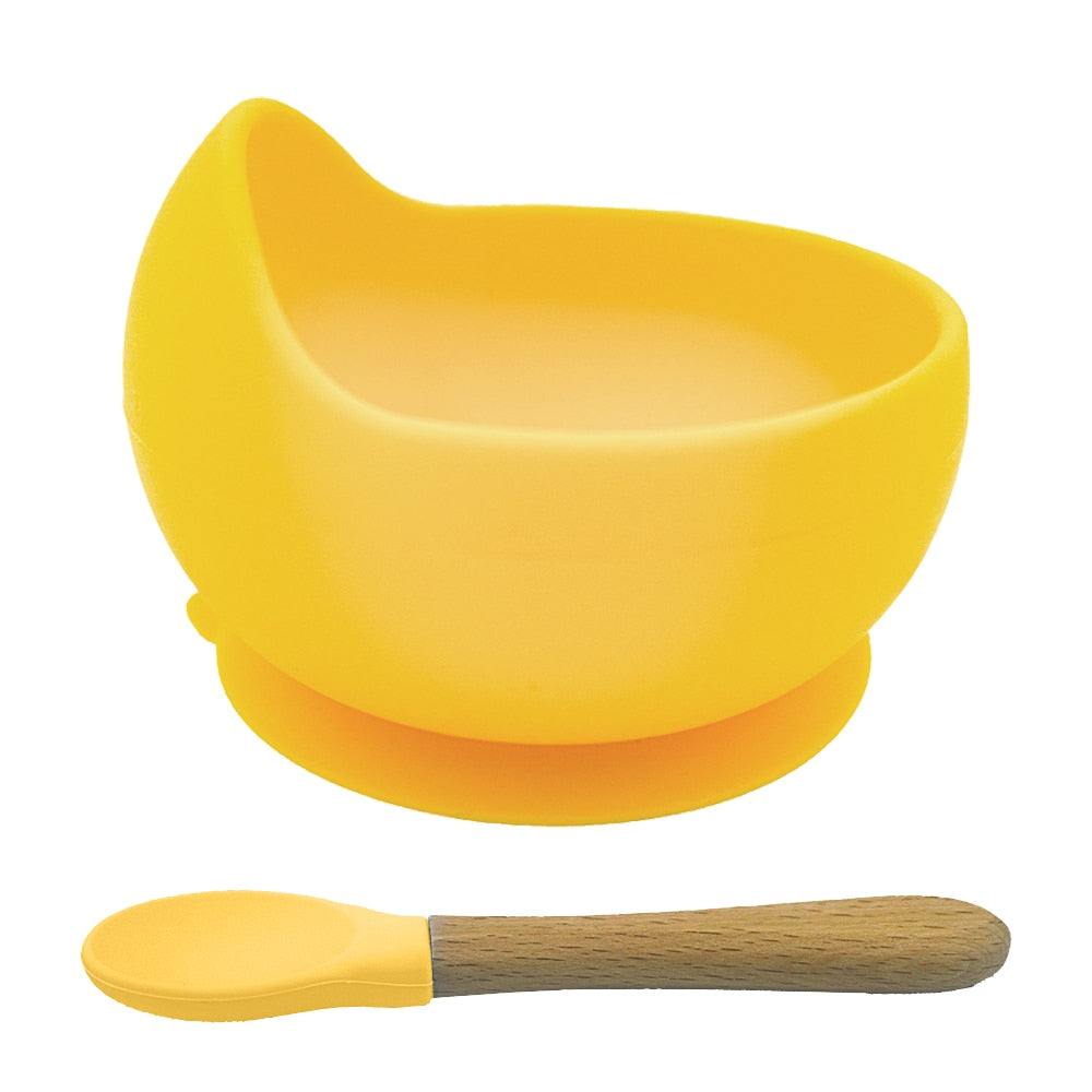 Silicone Suction Bowl for Babies - FREE Silicone Spoon