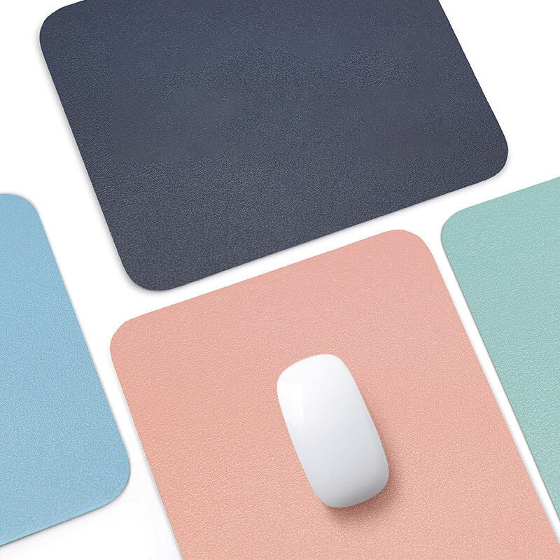 PU Leather Mouse Pad - Cute and Waterproof Desk Pad for Office Supplies